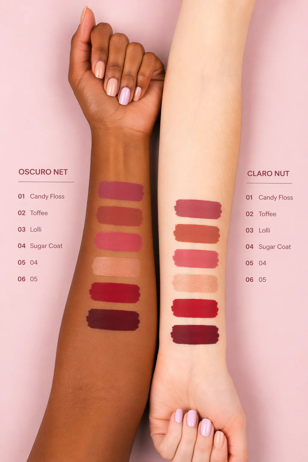 LABIALES NUDE SET DE 6 PIEZAS
